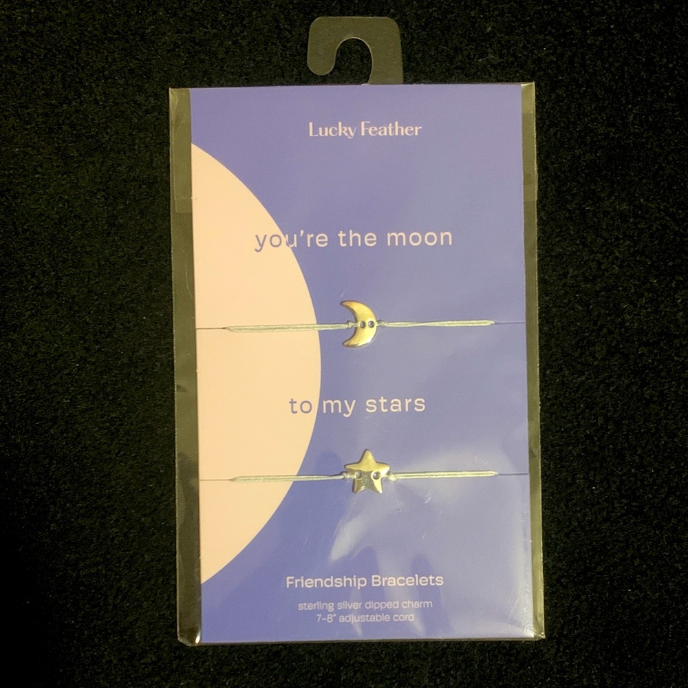 Lucky Feather You’re the Moon to My Stars Friendship Bracelets Gift New